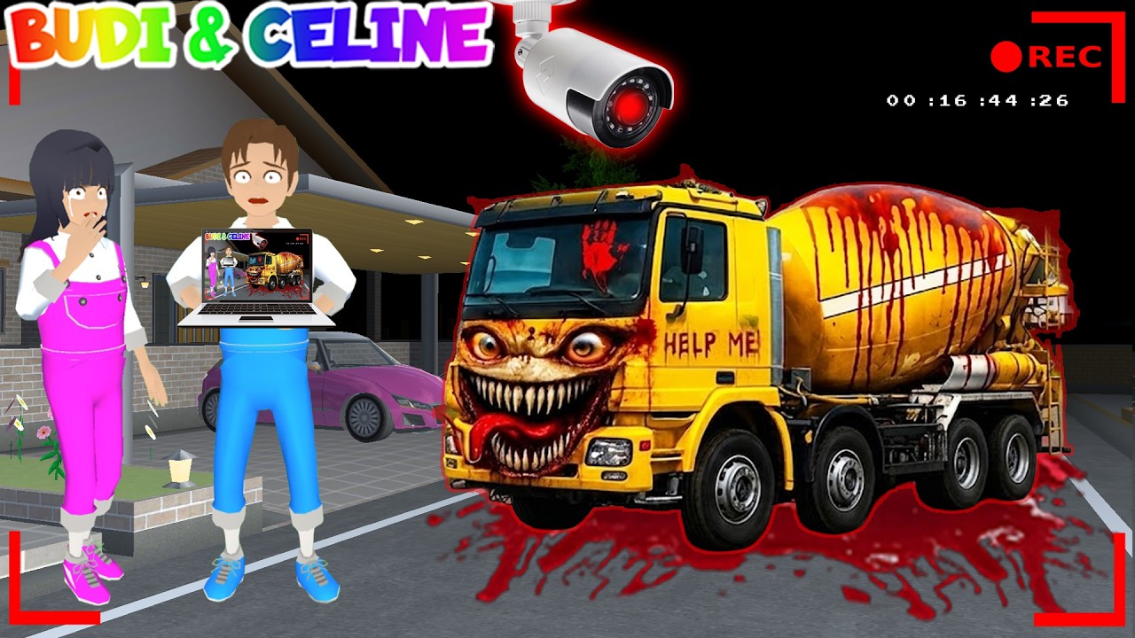 Yuta Mio Panik! CCTV Merekam Truck Molen Berdarah di Depan Rumah😱 | Sakura School Simulator