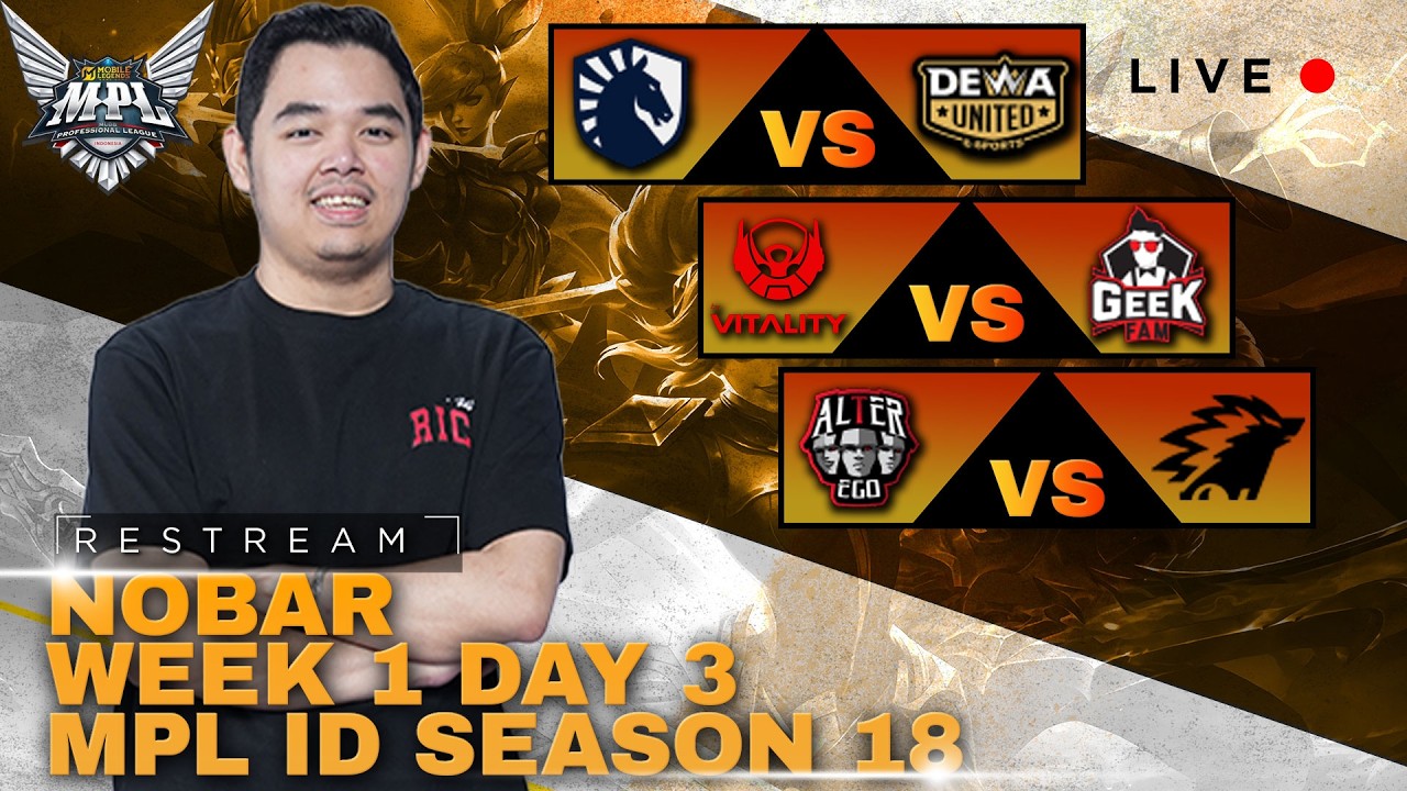 ONIC VS ALTER EGO | RESTREAM MPL ID S18 WEEK 1 DAY 3 #mlbbidcreator