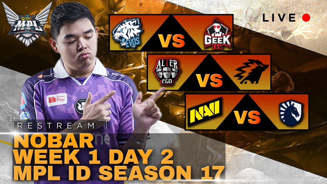 RESTREAM MPL WEEK 1 DAY 2 TLID VS NAVI #mlbbidcreator
