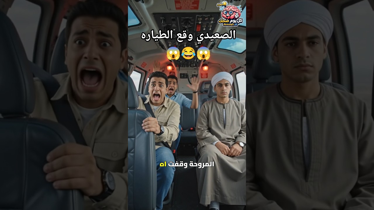 الصعيدي وقع الطياره 😱😱😂