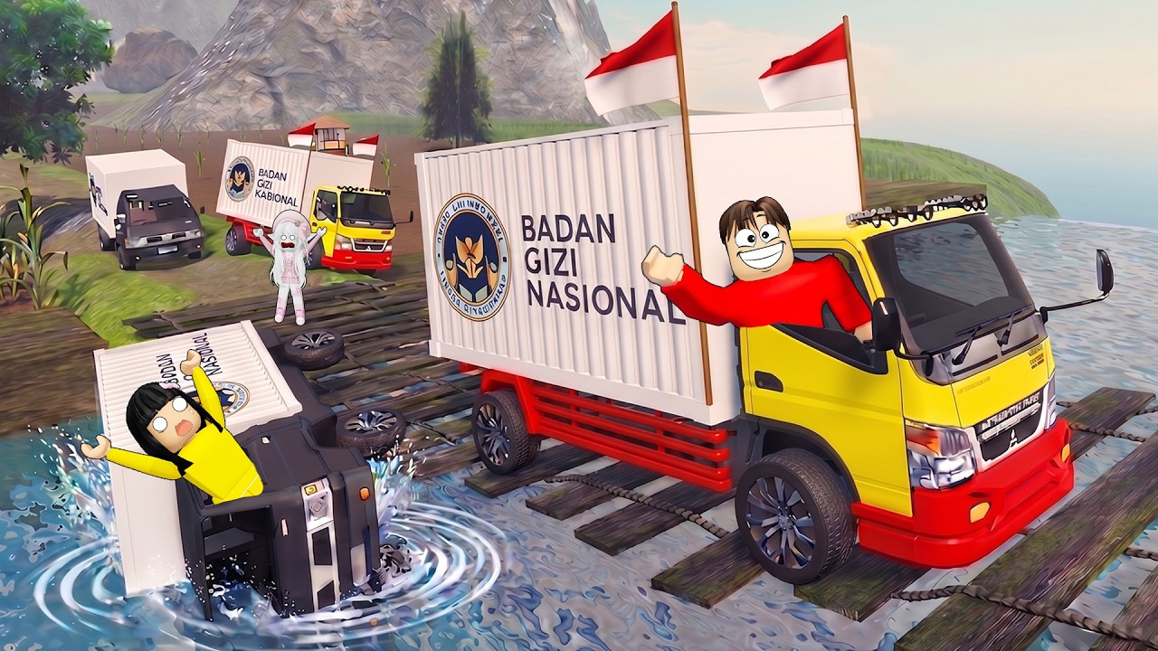 Yuta Ajak Mio & Baby Celine Antar MBG Ke Sekolah Terpencil Naik Truk MBG | ROBLOX