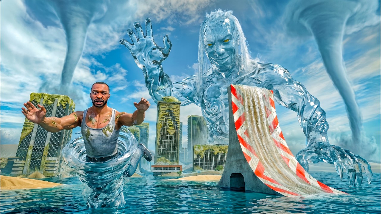 Franklin Fall in Giant Water City - INDIAN BIKE DRIVING 3D