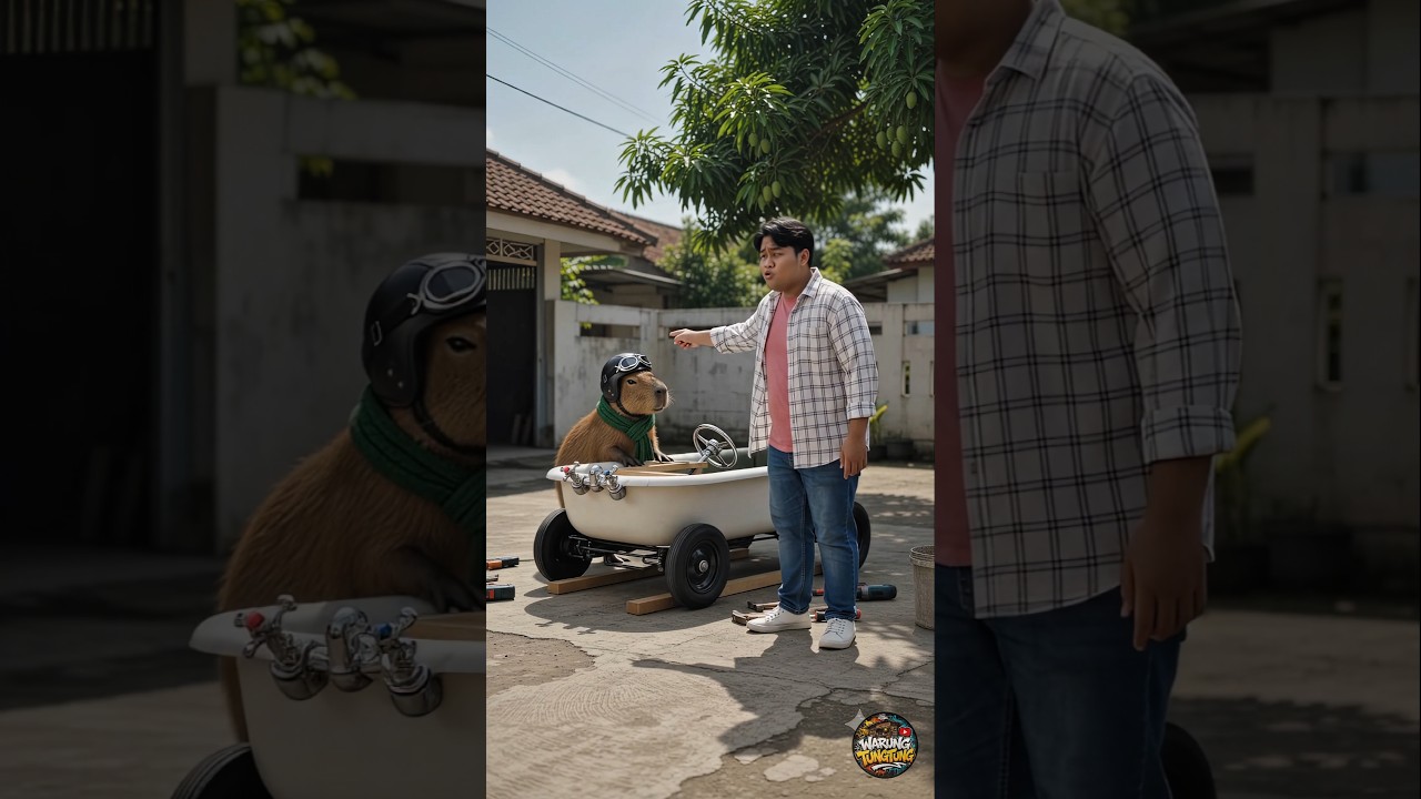 Balap Soapbox Berlian Jinu vs Soapbox Jadul Capybara, Siapa yang Menang?🔥#kapybara