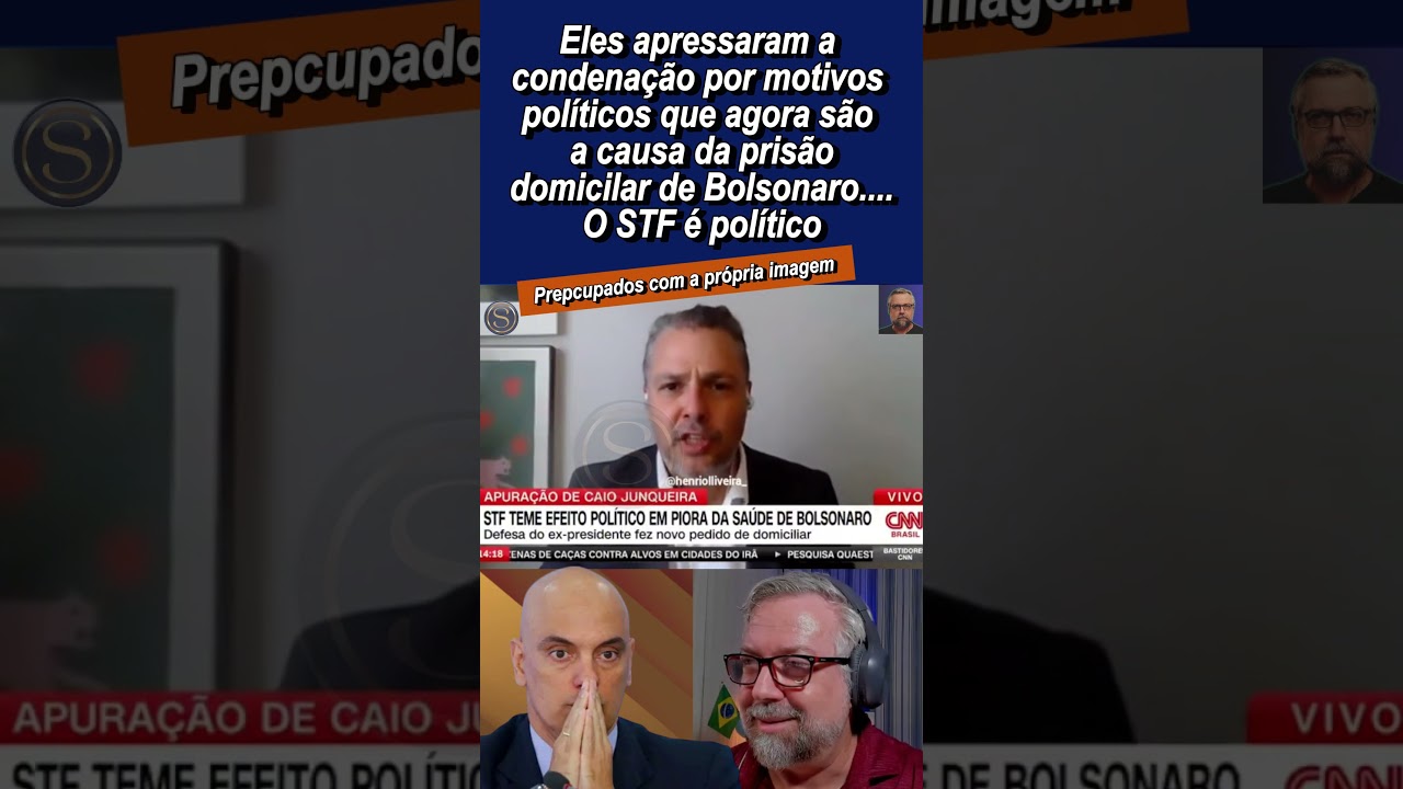 STF quer mandar Bolsonaro para a domiciliar por medo de prejudicar sua imagem