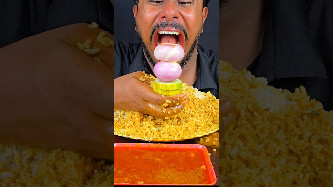 Very Spicy Onion,Cucumber,Rice Eating #mukbang #asmr #shortvideo #shorts #viralshort #viral #food