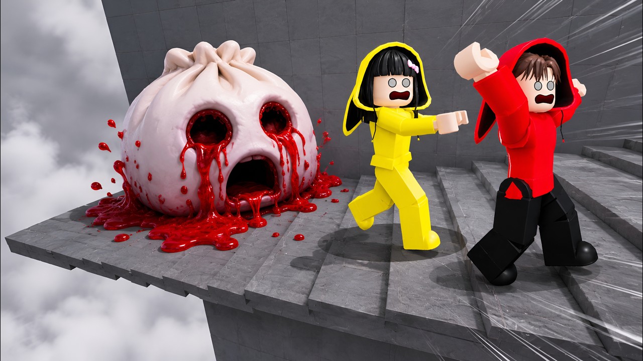 Yuta, Mio Dan Baby Celine Dikejar Squishy Dumpling Paling Seram Di Tower || ROBLOX