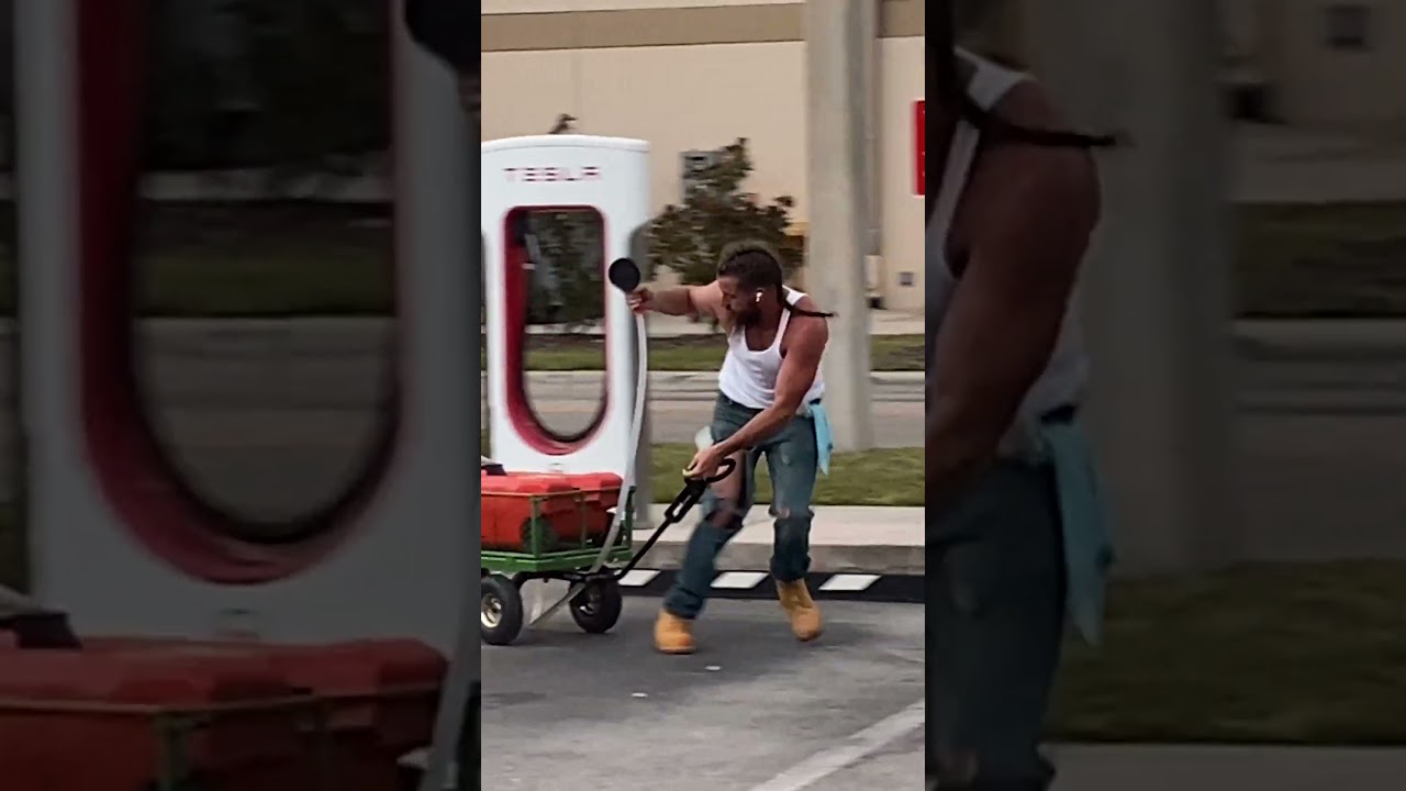 Clip From "Siphoning Electricity from Peoples' Teslas Prank" on RealPranks.com