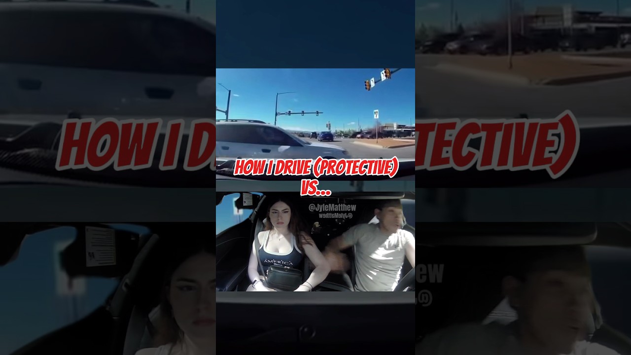Protective vs laughter 😭 #cars #dashcam #parody #jylez06