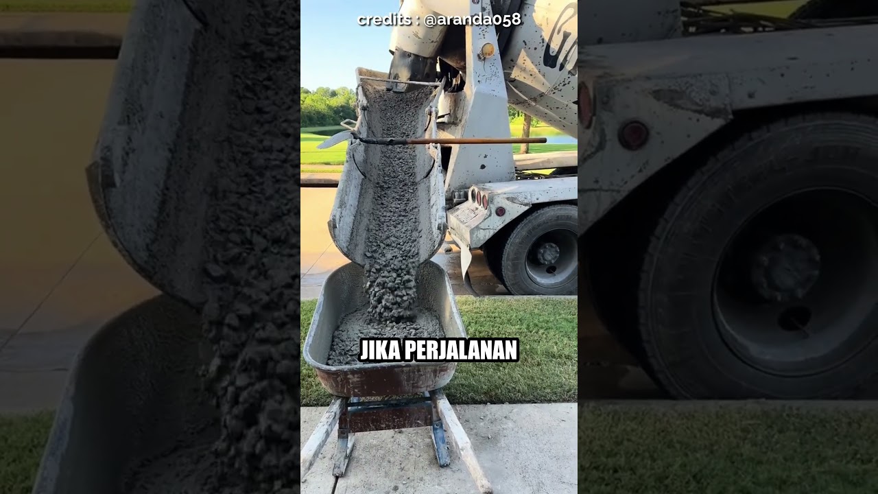 Kenapa Truk Molen Membuang Beton Begitu Saja Ditengah Jalan?