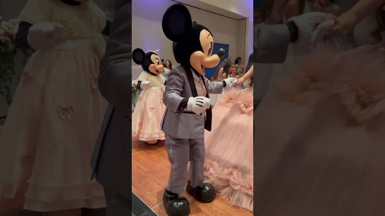 POV you had your quince at Disney and Mickey and Minnie were special guests #djponcesa #quinceañera