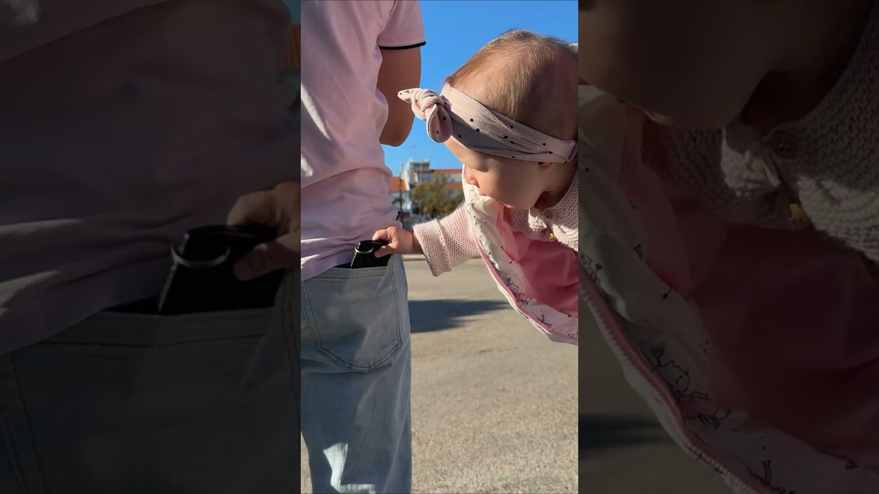 Baby Outsmarted Dad and Took the Car Keys 😳 #baby #dad #babies #cute #funny