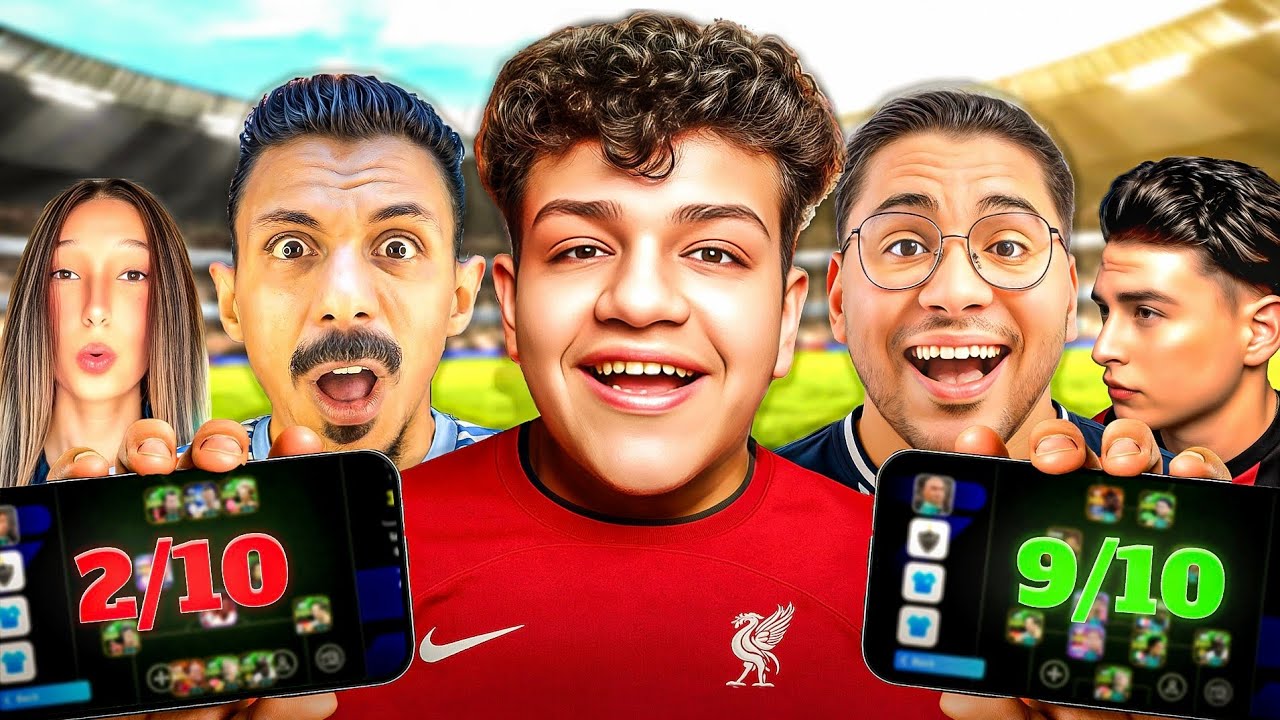 جربت تشكيلات 4 يوتيوبرز مشاهير في بيس موبايل 🤯 النتيجة صادمة!😱🔥