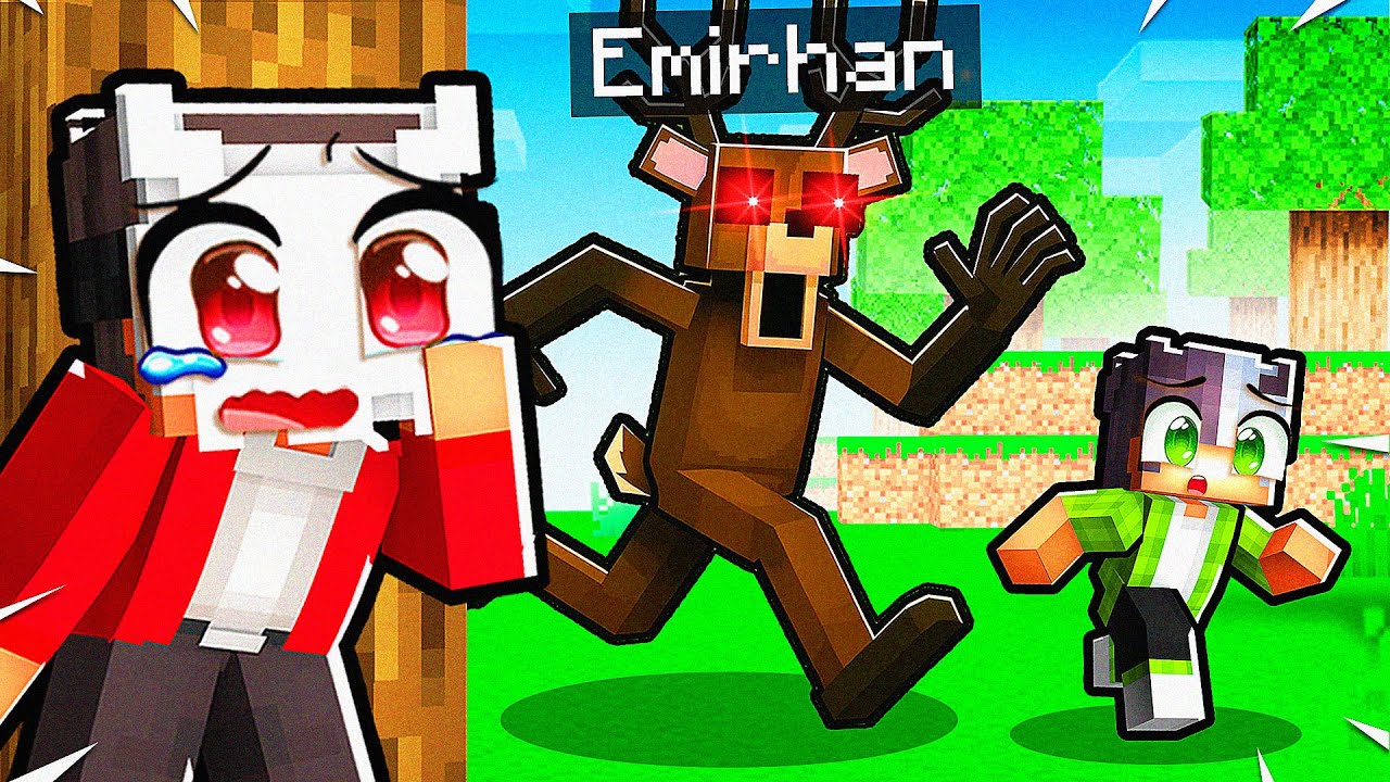 Dev Canavar Geyiğe Dönüşüp Arkadaşlarımı Trolledim! 🦌 | Minecraft Ormanda 99 Gece
