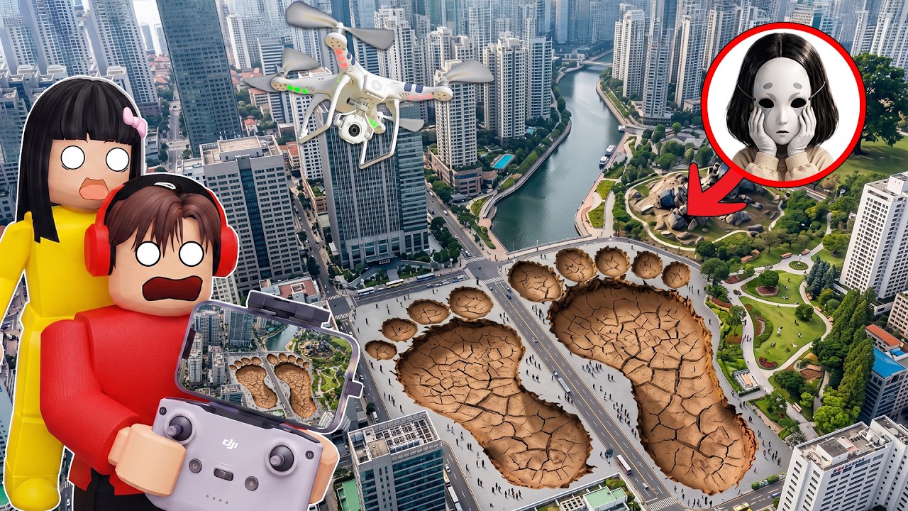 Yuta Mio Panik Drone Merekam Hantu IBU BILANG PAKAI INI DULU Raksasa Mengerikan | ROBLOX