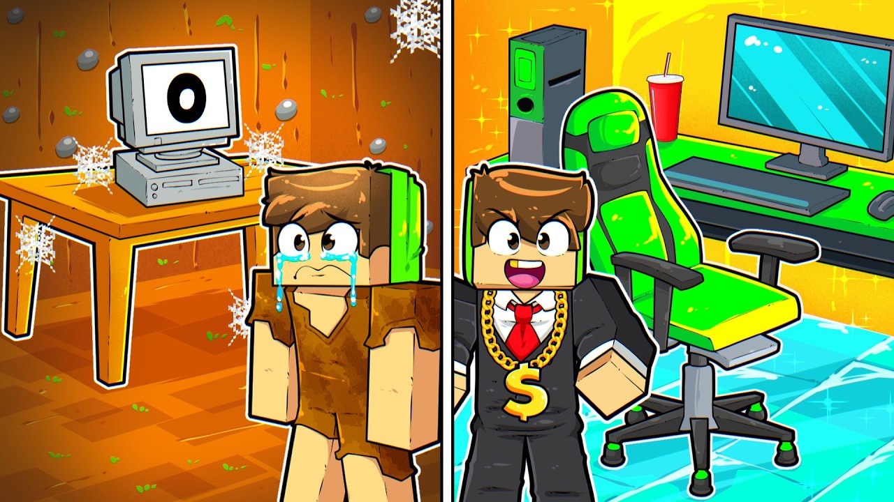 CADRES CONSTRUÍU um QUARTO MILIONÁRIO no Minecraft!💰