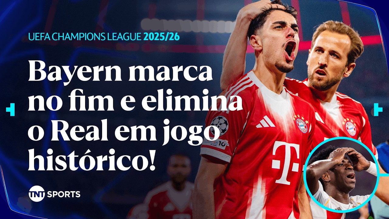 BAYERN TIRA O REAL MADRID DA CHAMPIONS EM JOGO HISTÓRICO; ARSENAL EMPATA E AVANÇA! - MELHOR DA LIGA