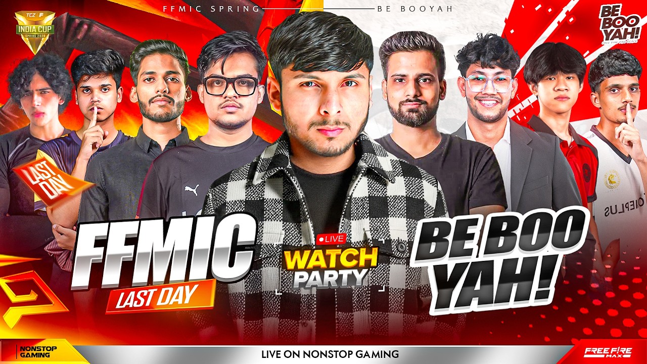 BE BOOYAH + FFMIC LAST DAY WATCH PARTY 🥶💀 || TG, GDR, S8UL 🇮🇳 vs BTR, WAG, BU, DRS #nonstopgaming