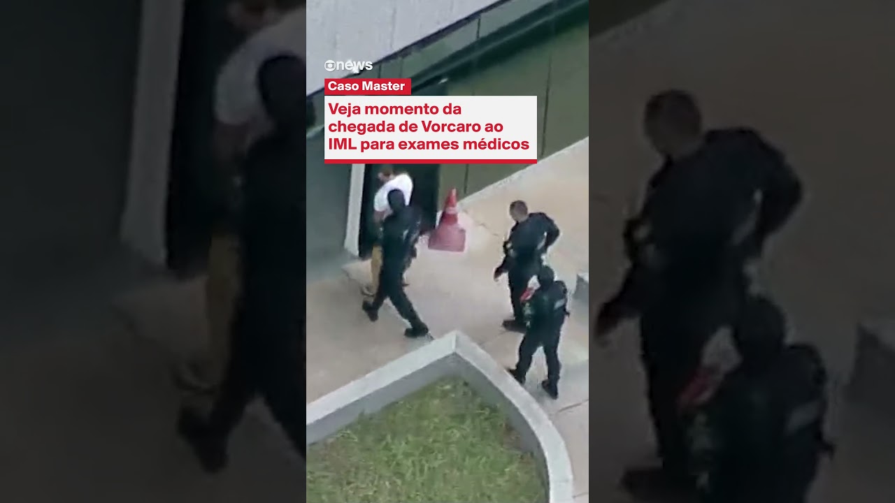 Veja momento da chegada de Vorcaro ao IML para exames médicos