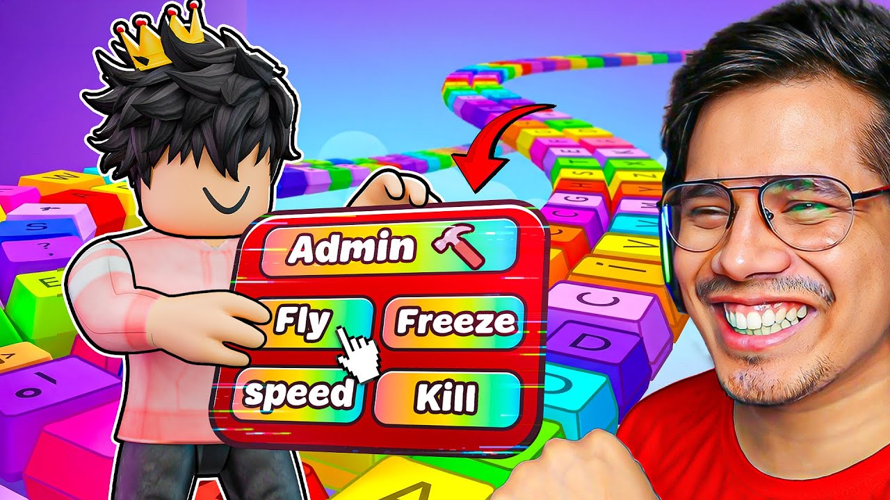 COMPLETING WORLD 3 WITH ADMIN GLITCH IN KEYBOARD ESCAPE ROBLOX 😱