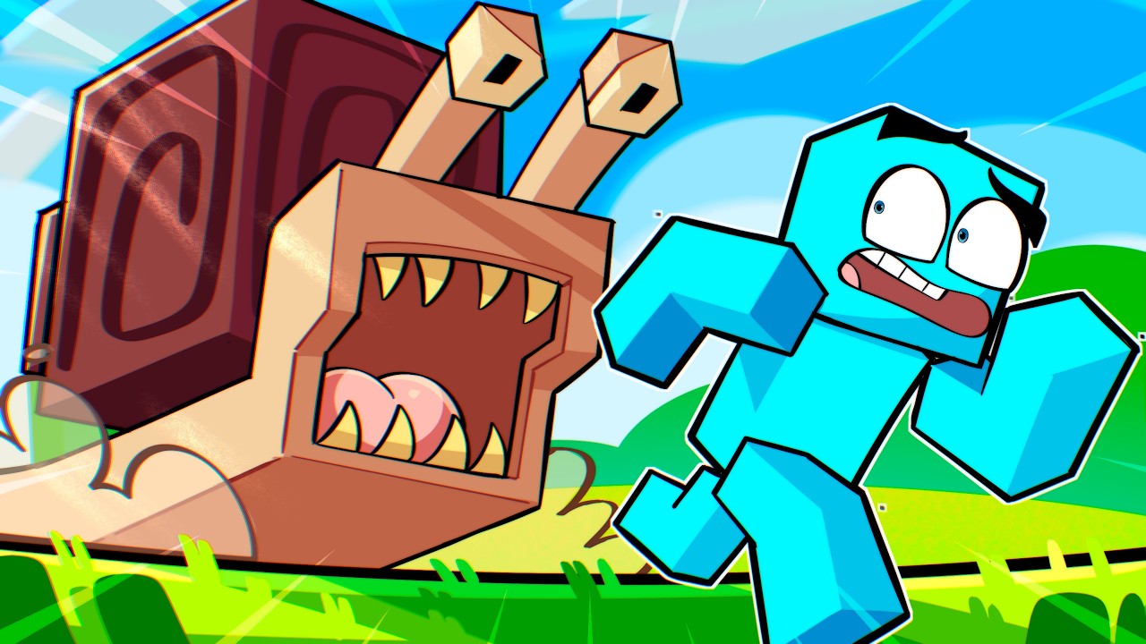 Zerando Minecraft mas uma LESMA me PERSEGUE!