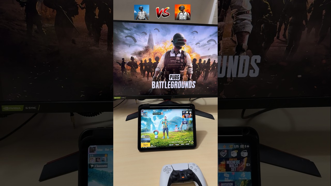 PUBG vs BGMI 😈 vs Galaxy Z Fold 6 vs PS5 - GAMING SPEED TEST #shorts #bgmi #pubg #viral